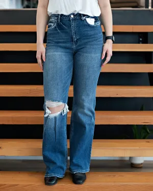 90s Vintage Flare Denim Pants