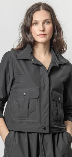 LILLA P-Nylon Utility Jacket Jet Black