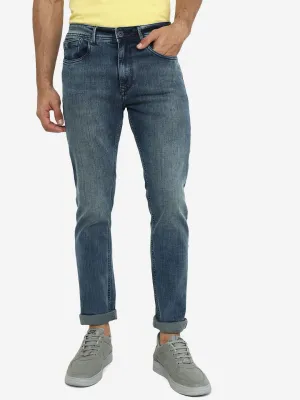 Smoke Blue Washed Straight Fit Jeans | JadeBlue